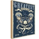 Holzschild 40x30 cm greatest adventure Dekoration