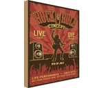 Holzschild 40x30 cm Rock&Roll Concert live 9th july Warnschild Hinweisschild