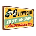 Holzschild 30x40 cm Viewpoint Adventure this way Warnschild Hinweisschild