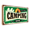 Holzschild 30x40 cm Camping welcome Outdoor