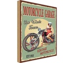 Holzschild 40x30 cm Motorcycle Garage Auto Werkstatt