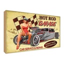 Holzschild 30x40 cm Hoit Rod Garage Service Auto Werkstatt