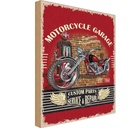 Holzschild 40x30 cm Motorrad Motorcycle Garage Service Auto Werkstatt
