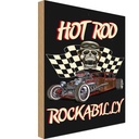 Holzschild 40x30 cm hot rod rockabilly Sport Hobby
