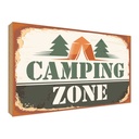 Holzschild 30x40 cm Camping Zone Outdoor