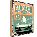 Holzschild 40x30 cm Car Wash Service mechanic on duty Warnschild Hinweisschild