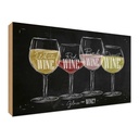 Holzschild 30x40 cm Glass of wine? red white Alkohol Essen Trinken