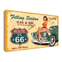Holzschild 30x40 cm Gas Oil open 24 hours Warnschild Hinweisschild
