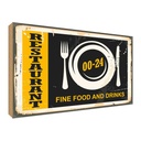 Holzschild 30x40 cm Restaurant Essen Fine Food Drinks Trinken