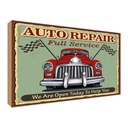 Holzschild 30x40 cm Auto repair full Service Garage Werkstatt
