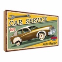 Holzschild 30x40 cm Car Service 24/7 Auto repair Garage Werkstatt