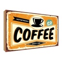 Holzschild 30x40 cm Kaffee hot fresh Coffee Essen Trinken