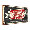 Holzschild 30x40 cm extra strong Coffee good morning Essen Trinken