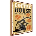 Holzschild 40x30 cm Kaffee Coffee best in town Essen Trinken