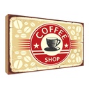 Holzschild 30x40 cm Kaffee Coffee Shop Essen Trinken