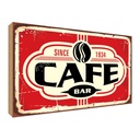 Holzschild 30x40 cm Cafe bar Kaffee since 1934 Essen Trinken