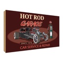 Holzschild 30x40 cm hot rod Garage car service repair Auto Werkstatt
