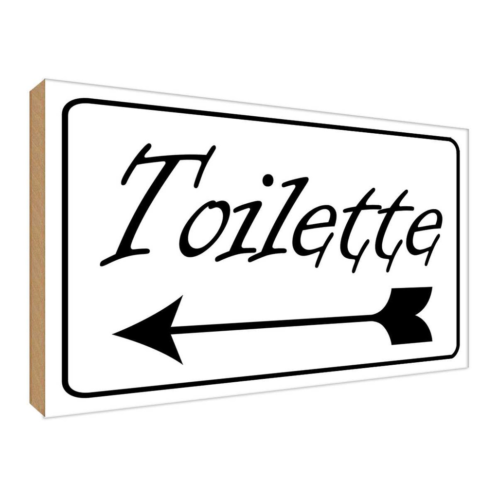 Holzschild 30x40 cm Toiletten Pfeil links Warnschild Hinweisschild