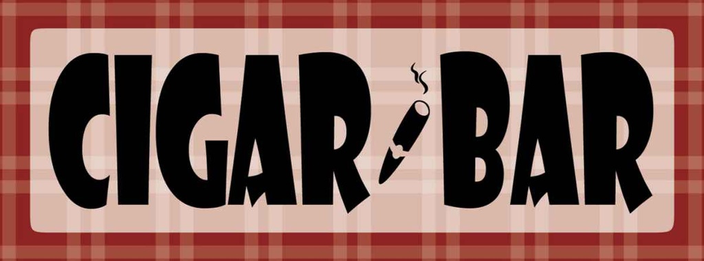 Holzschild 10x27 cm Cigar Bar Geburtstag Feiern Party