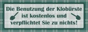 Holzschild 10x27 cm Benutzung der Klobürste Warnschild Hinweisschild