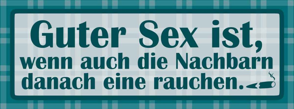 Holzschild 10x27 cm Guter Sex ist Dekoration