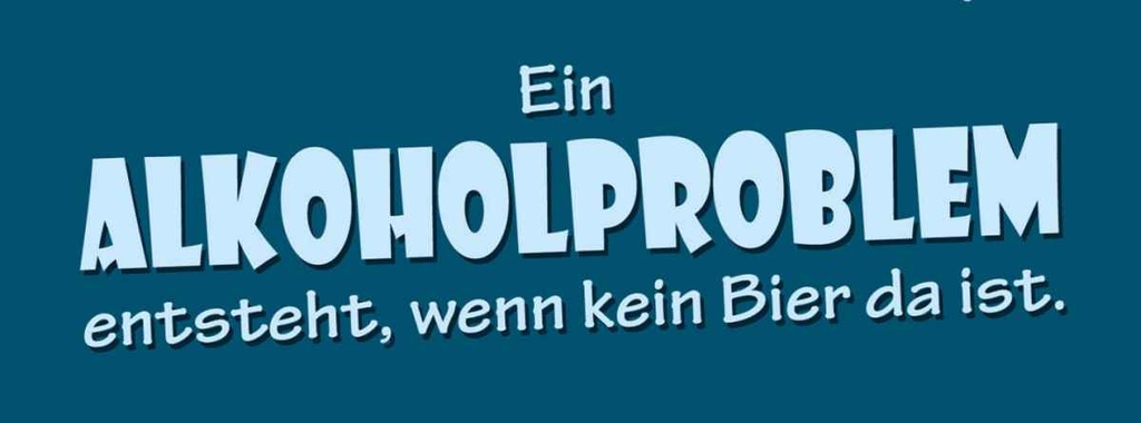 Holzschild 10x27 cm Ein Alkoholproblem entsteht Dekoration