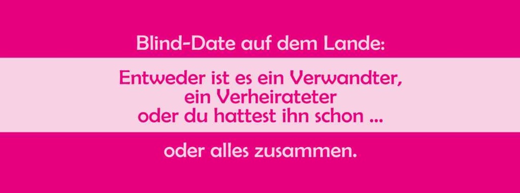 Holzschild 10x27 cm Blind Date auf dem Lande Dekoration