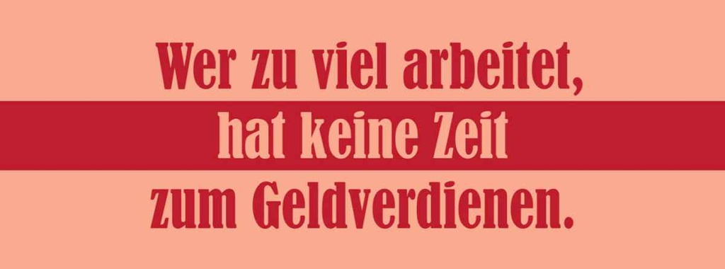 Holzschild 10x27 cm Wer zu viel arbeitet Dekoration