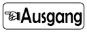 Holzschild 10x27 cm Ausgang linke Hand Warnschild Hinweisschild