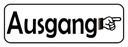 Holzschild 10x27 cm Ausgang rechte Hand Warnschild Hinweisschild