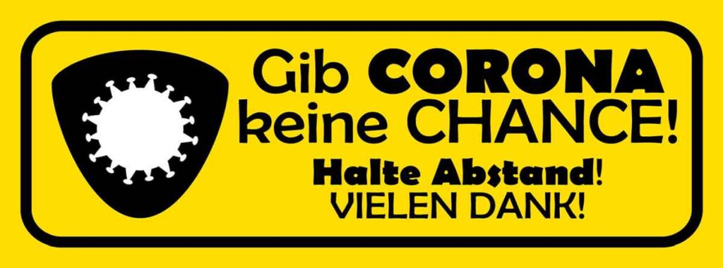 Holzschild 10x27 cm gib Corona keine Chance Dekoration