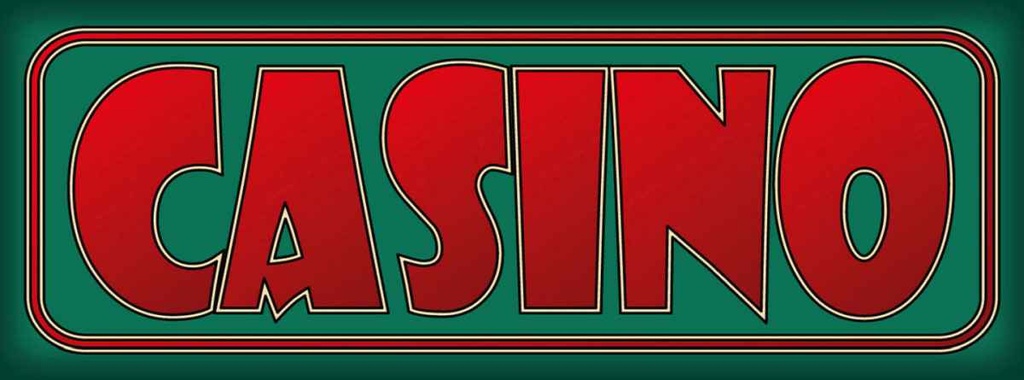 Holzschild 10x27 cm Casino