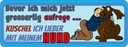 Holzschild 10x27 cm Ich kuschel lieber mit Hund Dekoration