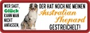 Holzschild 10x27 cm Australian Shepard Hund gestreichelt