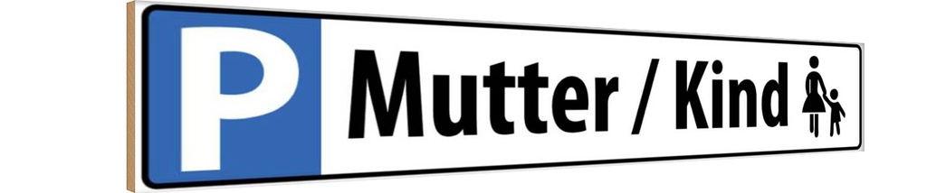 Holzschild 10x46 cm Mutter Kind Familie Freunde