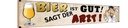 Holzschild 10x46 cm Bier ist gut sagt der Arzt Alkohol
