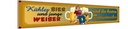 Holzschild 10x46 cm kühles Bier junge Weiber Zeitvertreiber Spruch Zitat