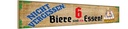 Holzschild 10x46 cm nicht vergessen 6 Biere sind ein Essen Spruch Zitat