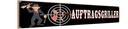 Holzschild 10x46 cm Auftragsgriller Grill Wurst Steak