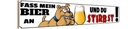 Holzschild 10x46 cm Fass mein Bier und du stirbst Essen Trinken