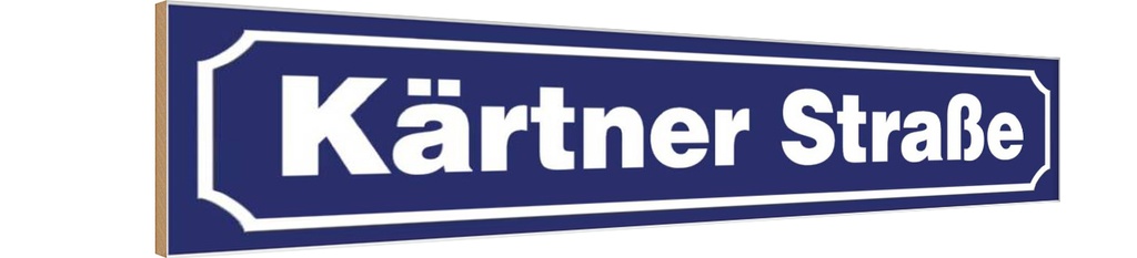 Holzschild 10x46 cm Kärtner Straße Straßenschild
