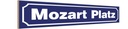 Holzschild 10x46 cm Mozart Platz Dekoration