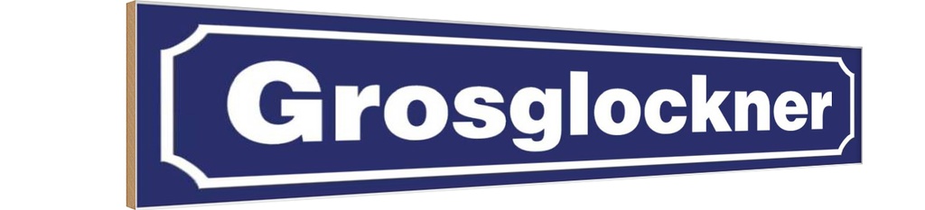 Holzschild 10x46 cm Grosglockner