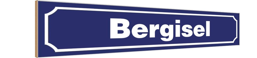 Holzschild 10x46 cm Bergisel Straßenschild