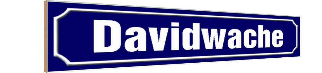 Holzschild 10x46 cm Davidwache Hamburg Straße Stadt