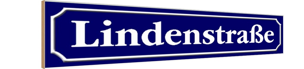 Holzschild 10x46 cm Lindenstraße Straßenschild