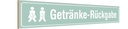Holzschild 10x46 cm Getränke - Rückgabe WC Warnschild Hinweisschild