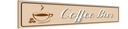 Holzschild 10x46 cm Coffee Bar Tasse Essen Trinken