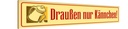Holzschild 10x46 cm draußen nur Kännchen Küche Cafe Dekoration