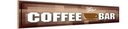 Holzschild 10x46 cm Kaffee Coffee Bar Cafe Terrasse Essen Trinken